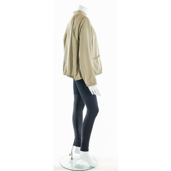 Vintage Bomber Jacket,  Beige Bomber Coat, Light Brown Jacket, Lightweight Jacke - Picture 5 of 9